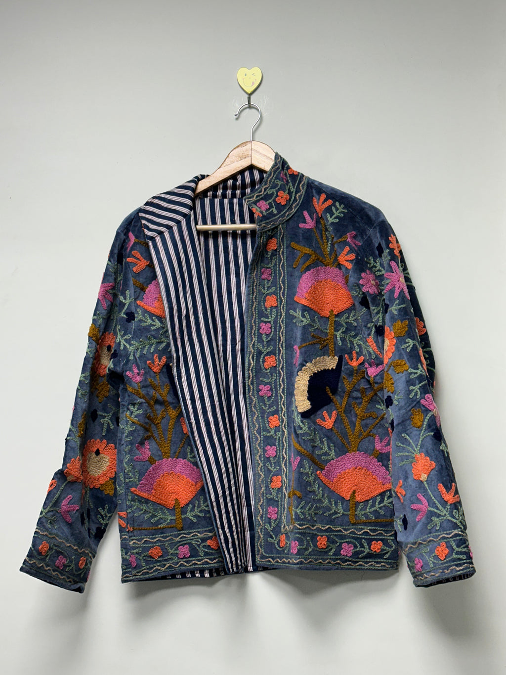 velvet winter wear suzani jacket for women