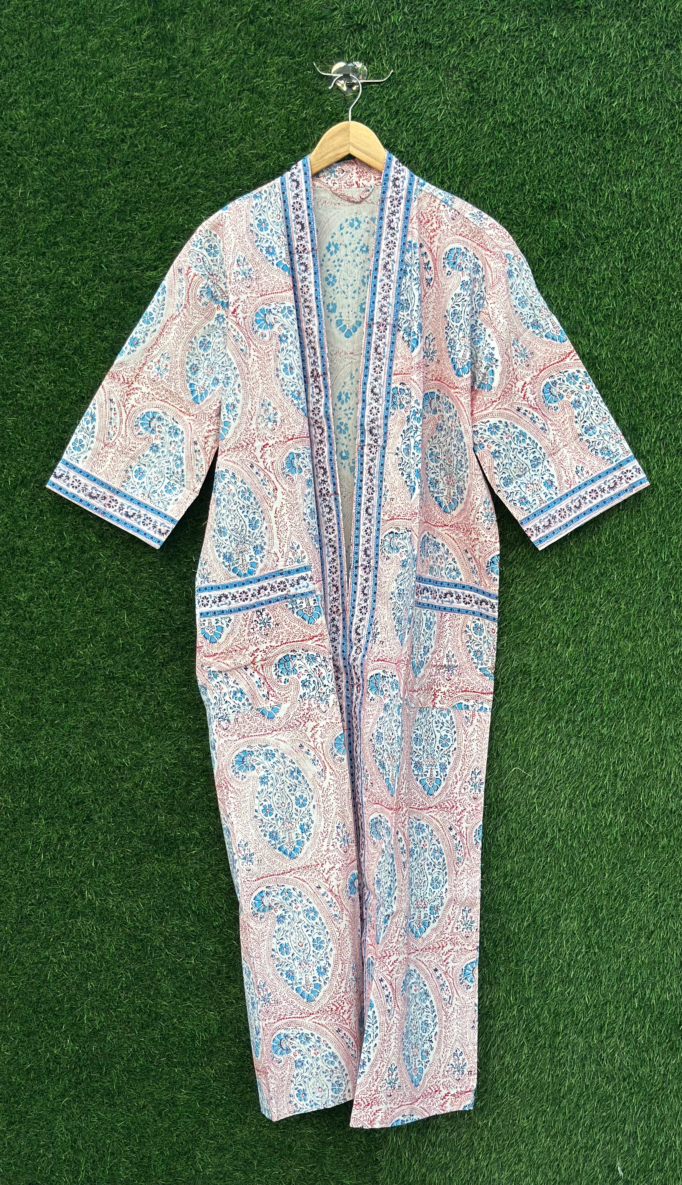 Image of Boho Wrap Bathrobe with Belt