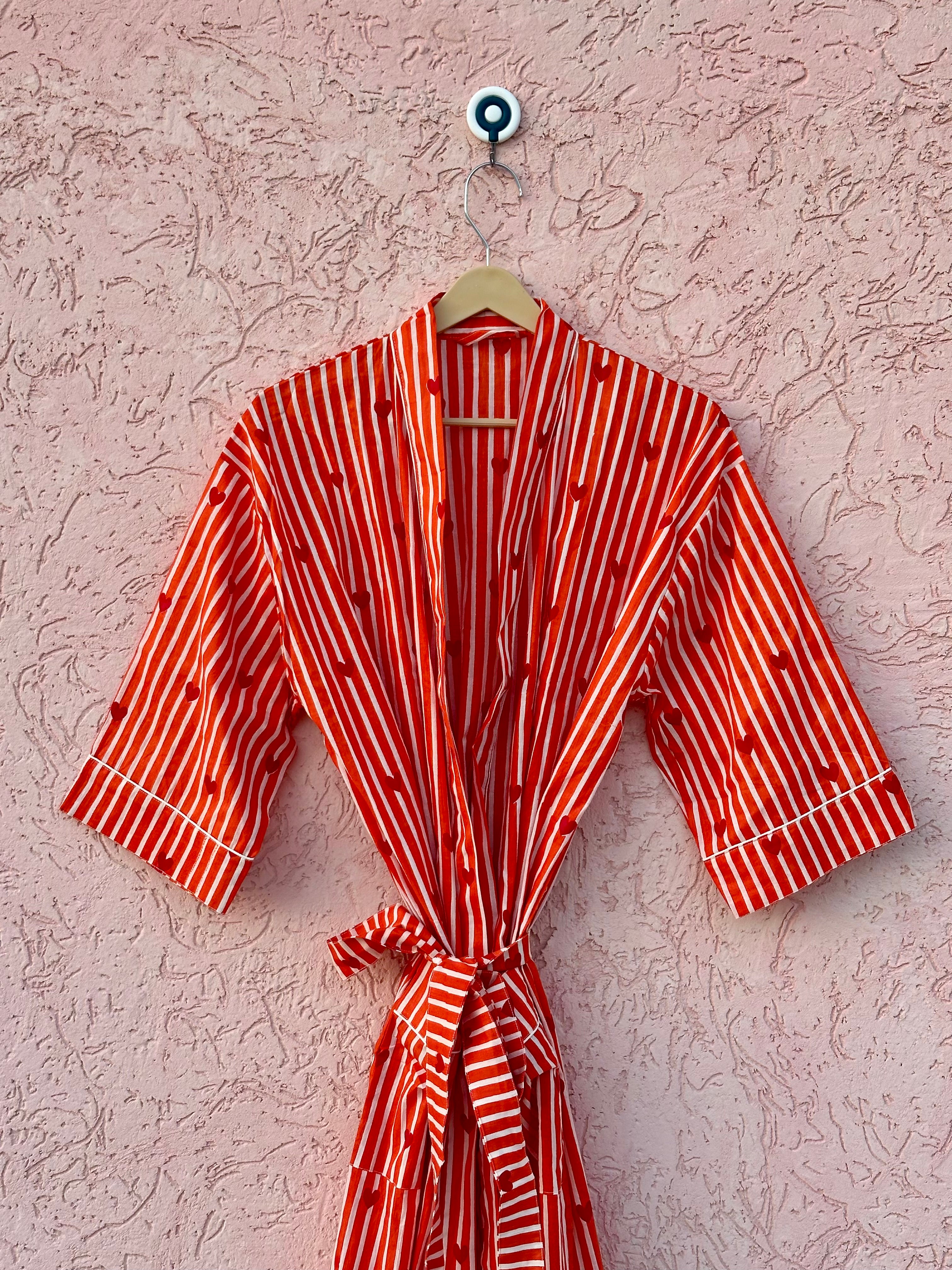 Image of Handmade Floral Print Robe