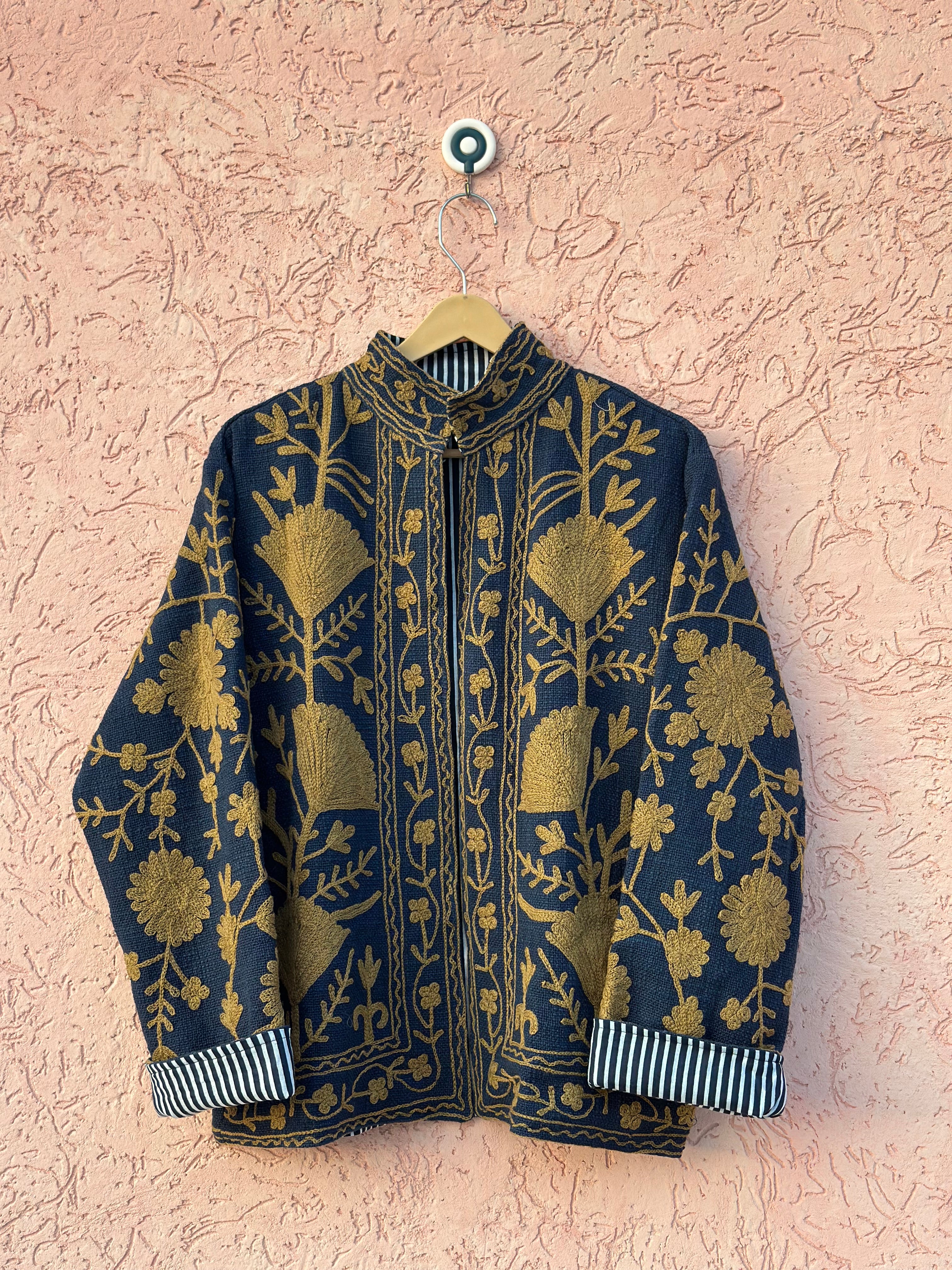 Image of Navy Blue TNT Suzani Jacket