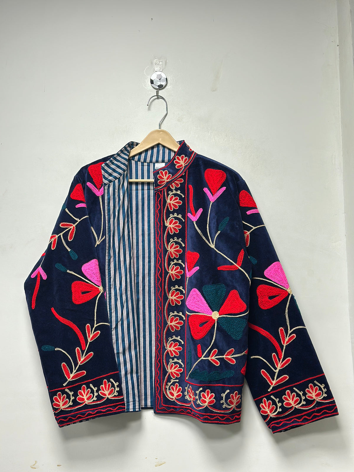 Uzbek Embroidered Velvet Jacket