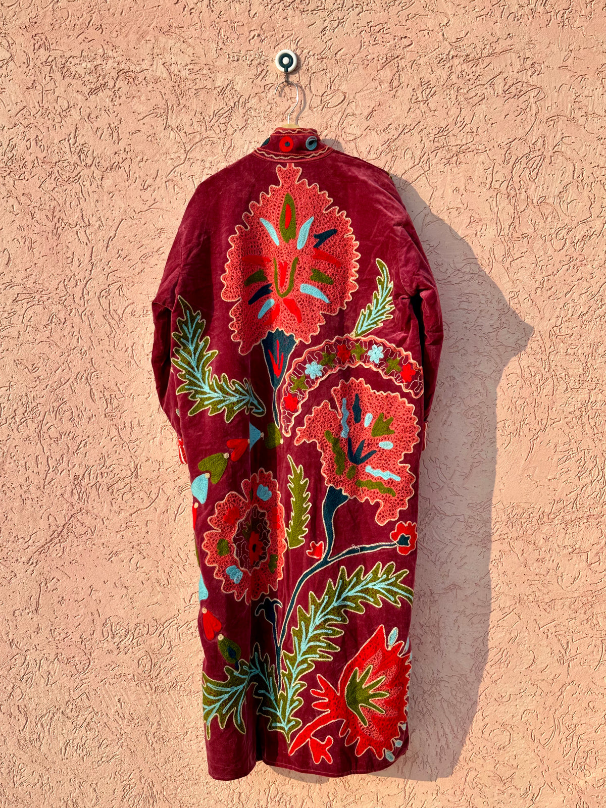 Velvet Suzani Long Jacket for Women