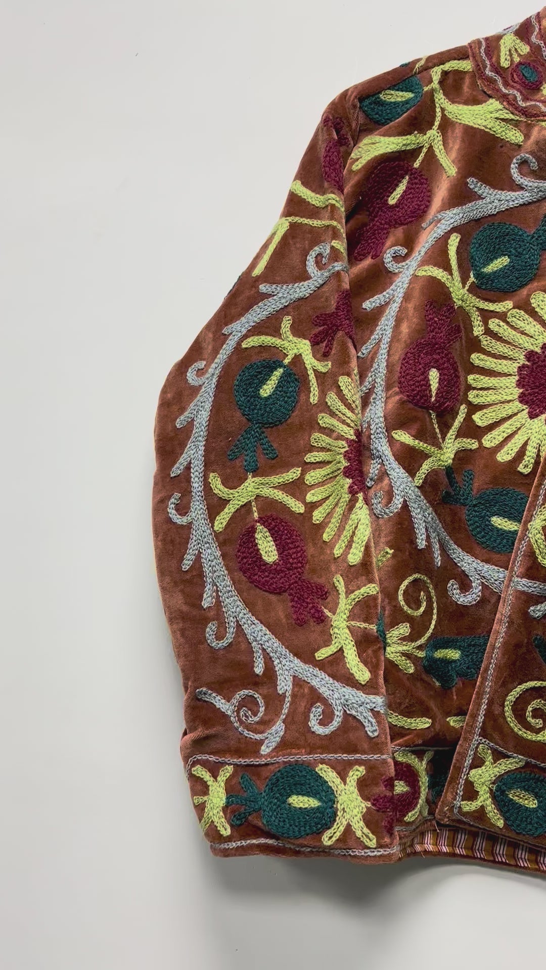 Handmade Velvet Jacket womens - Boho Winter Coat