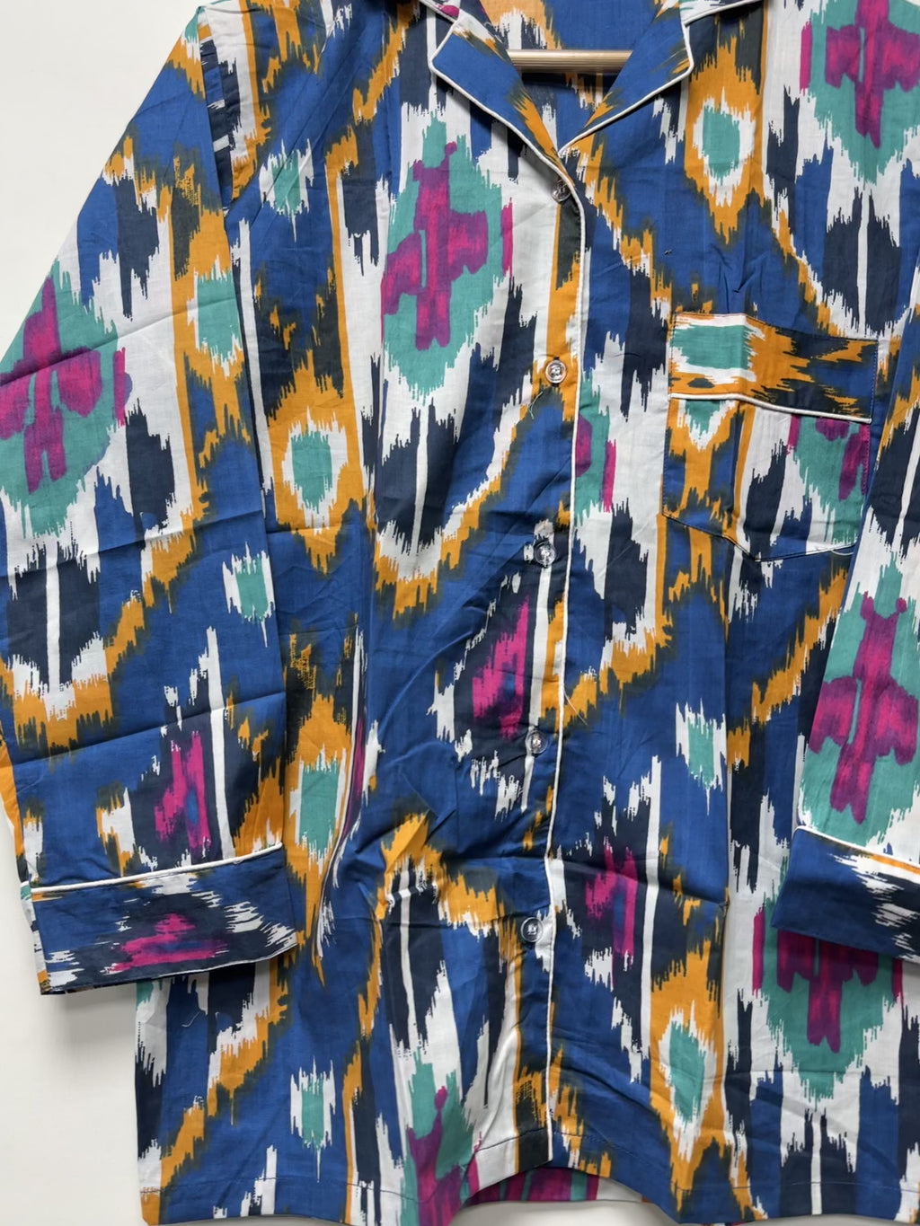 Boho Floral Cotton PJ Set for Women Handmade Comfort Wear