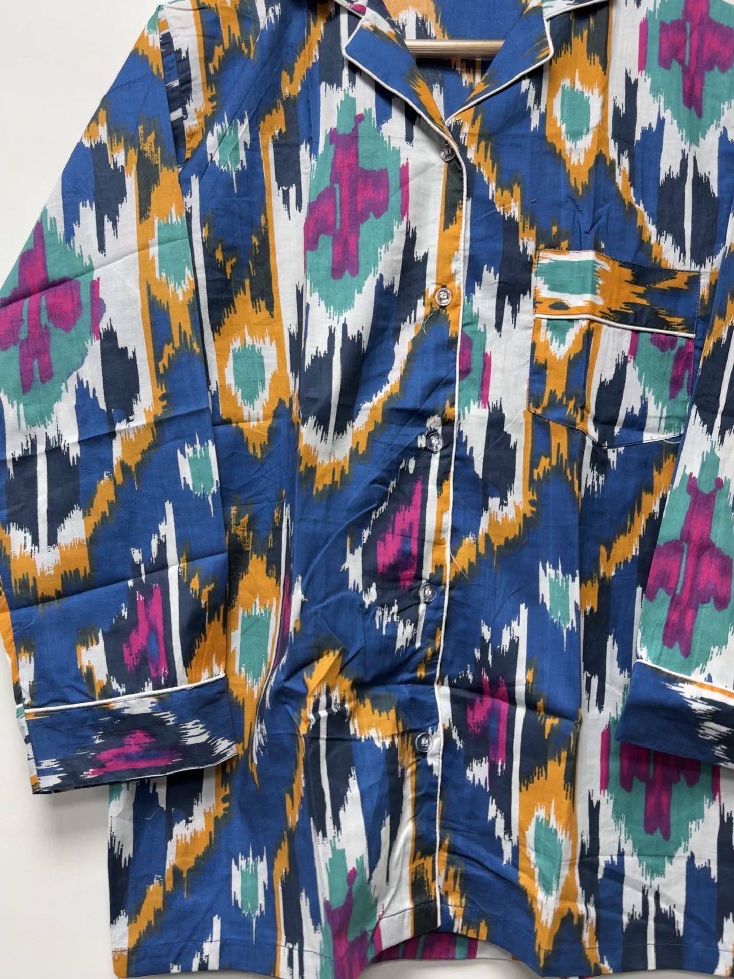 Boho Floral Cotton PJ Set for Women Handmade Comfort Wear