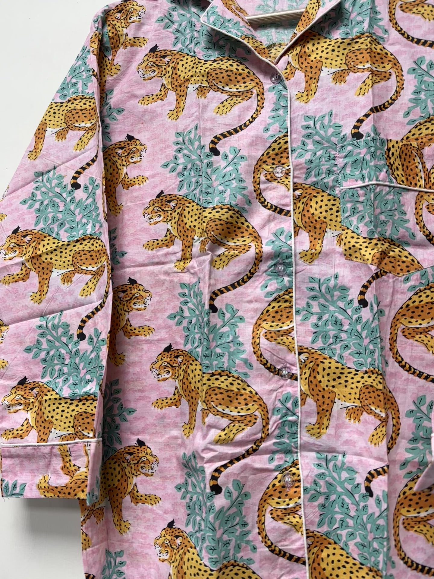 Women’s Floral Lounge Set Handmade Cotton Pajama Outfit