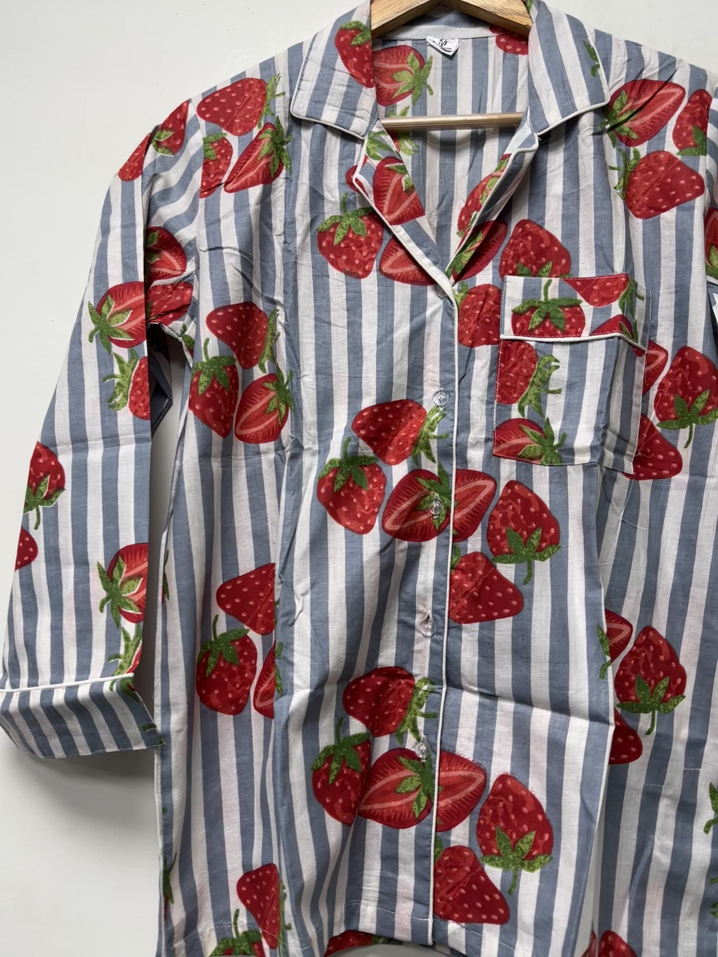 Floral print night suit for women handmade cotton pajama set womens