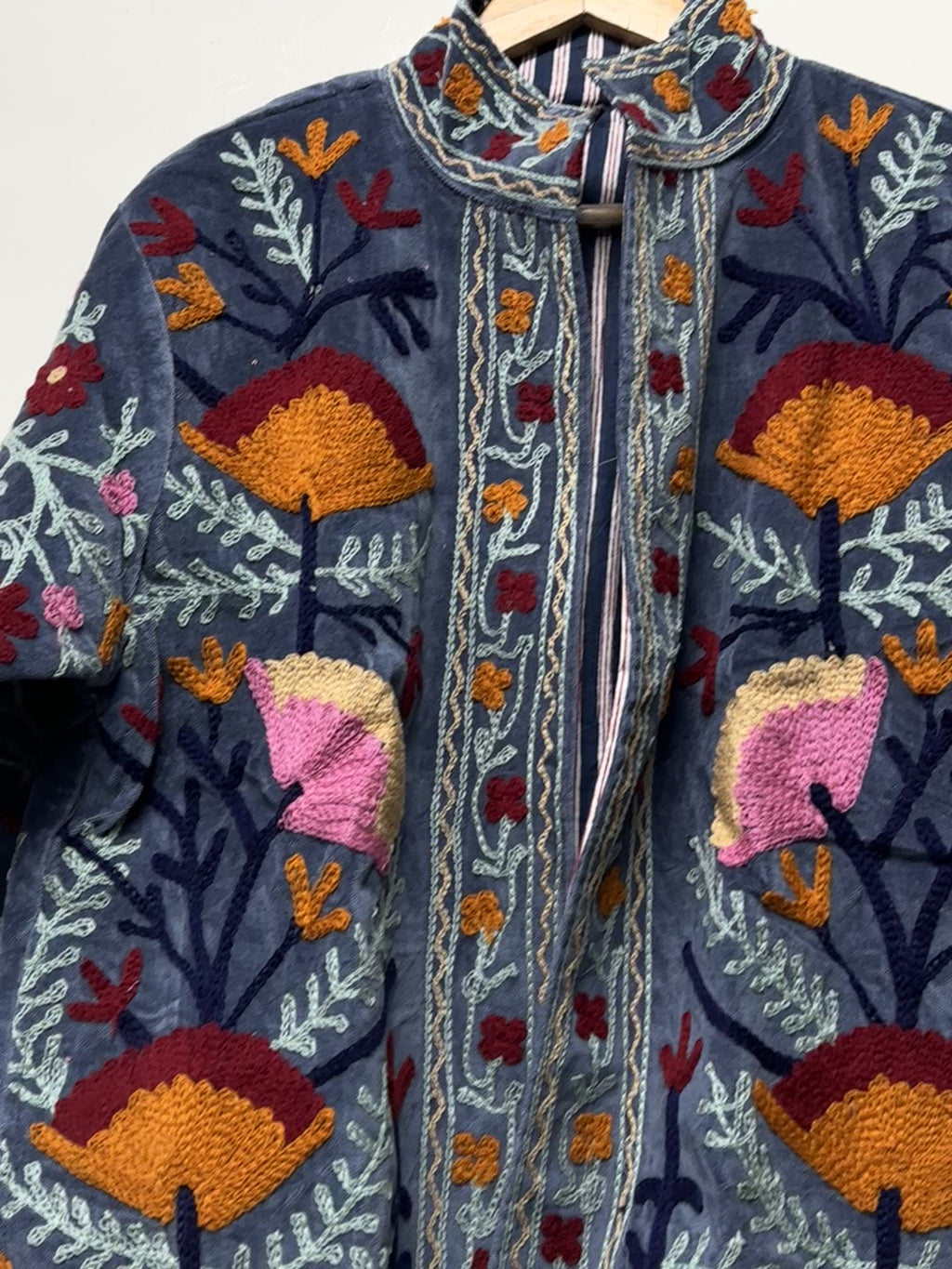 Luxury Hand Embroidered Velvet Suzani Jacket
